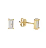Ofina Jewelry E1082: Emerald CZ Prong Studs: GV
