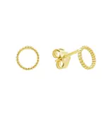 Ofina Jewelry E1113: Twisted Circle Cutout GV Studs