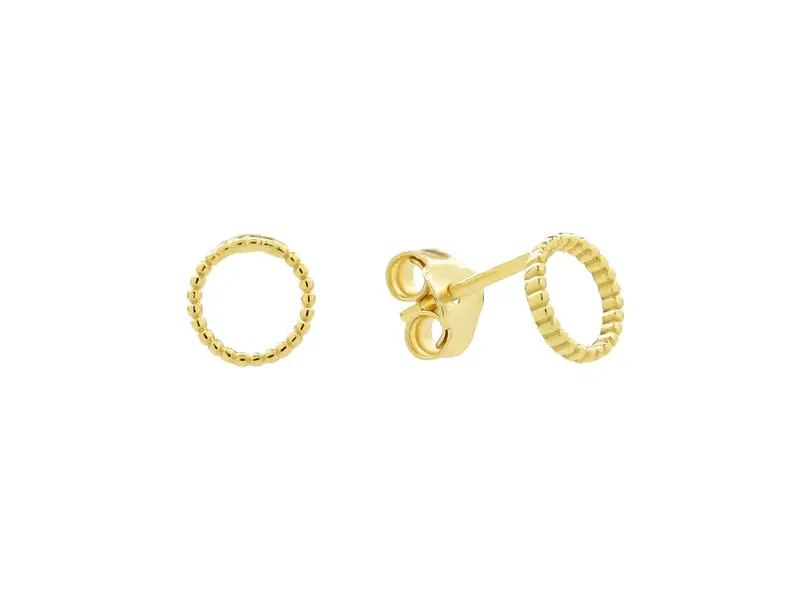 Ofina Jewelry E1113: Twisted Circle Cutout GV Studs
