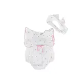 Viverano Organics Margot Flower Baby Romper + Headband (Organic)