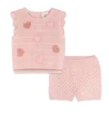 Viverano Organics Olivia Hearts Baby Tank & Shorts Set (Organic Cotton)