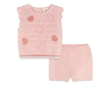 Olivia Hearts Baby Tank & Shorts Set (Organic Cotton)