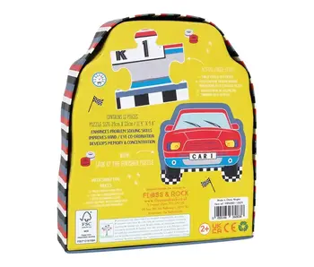 Cars 12pc Shaped Jigsaw Puzzle with Shaped Box