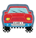 Floss and Rock Cars 12pc Shaped Jigsaw Puzzle with Shaped Box