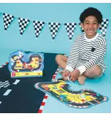 Floss and Rock Cars 80pc "Race Track" Shaped Jigsaw Puzzle with Shaped Box