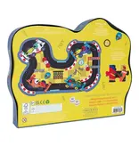 Floss and Rock Cars 80pc "Race Track" Shaped Jigsaw Puzzle with Shaped Box