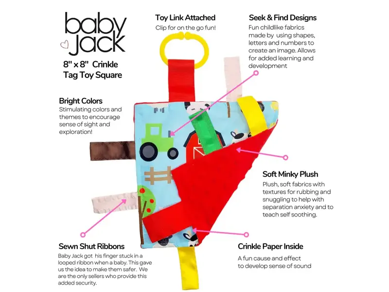 Baby Jack and Company Farm Learning Lovey Collection