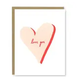 Kindred Letterpress Love You Card | Letterpress Love Card