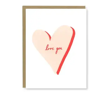 Love You Card | Letterpress Love Card