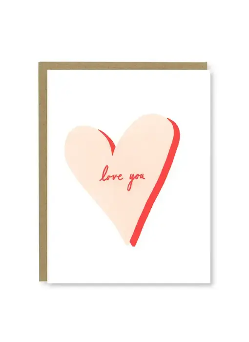 Love You Card | Letterpress Love Card