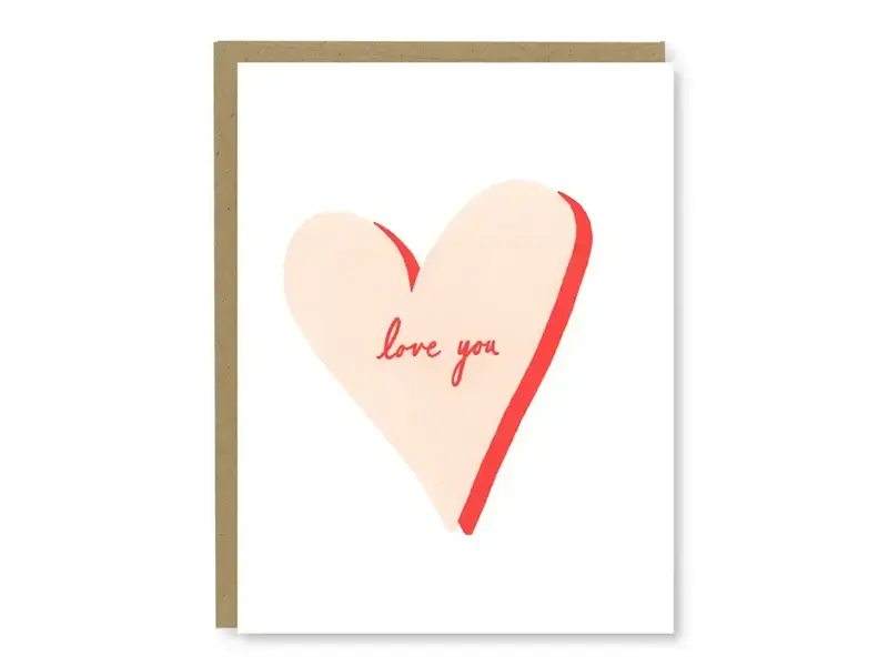 Kindred Letterpress Love You Card | Letterpress Love Card