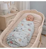Ali + Oli Bamboo Muslin Swaddle Blanket (Circus)