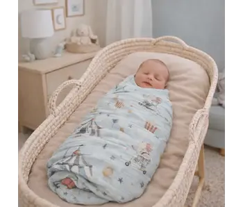 Bamboo Muslin Swaddle Blanket (Circus)