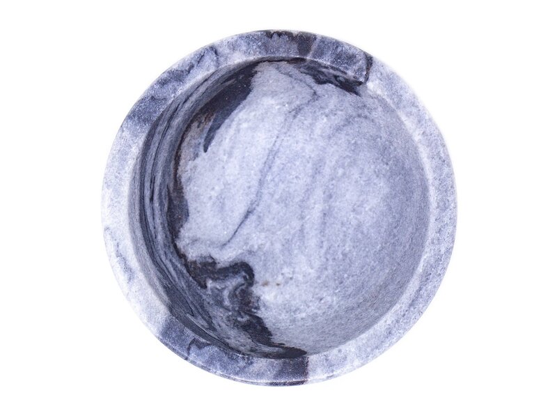 Global Crafts Handmade Marble Bowl, Grey