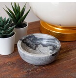 Global Crafts Handmade Marble Bowl, Grey