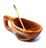 Global Crafts Reclaimed Olive Wood Salt Pot - Kahero Farm - Kenya