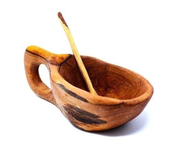 Reclaimed Olive Wood Salt Pot - Kahero Farm - Kenya