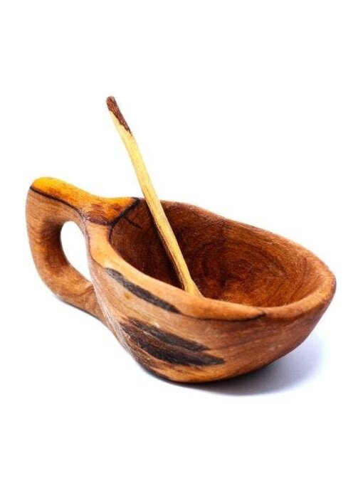 Reclaimed Olive Wood Salt Pot - Kahero Farm - Kenya