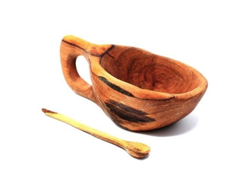 Global Crafts Reclaimed Olive Wood Salt Pot - Kahero Farm - Kenya