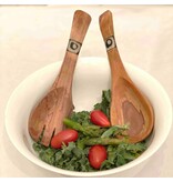 Global Crafts Olive Wood Serving Set - Small With Batik Inlay