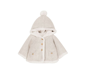 Pompon knit jacket