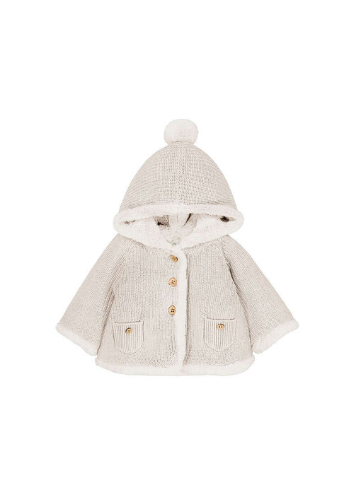 Pompon knit jacket