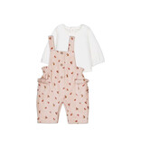 Mayoral Floral overall and t-shirt set