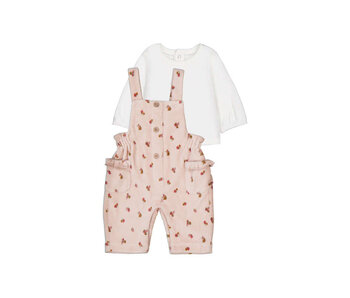 Floral overall and t-shirt set