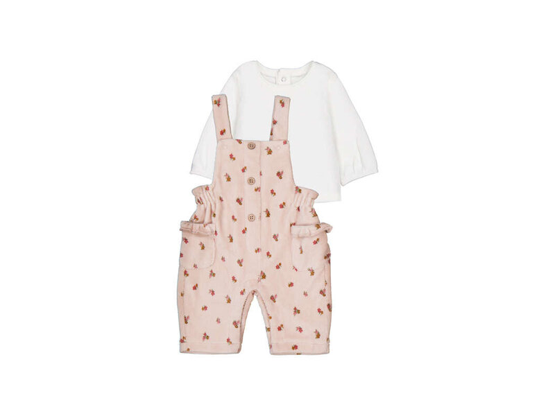 Mayoral Floral overall and t-shirt set