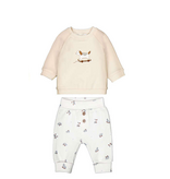 Knit set - printed pants