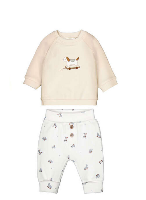 Knit set - printed pants