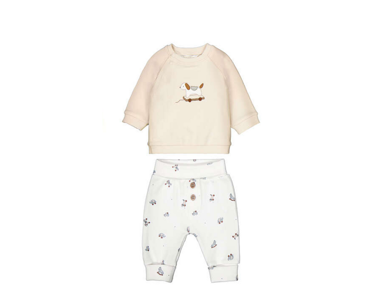 Knit set - printed pants
