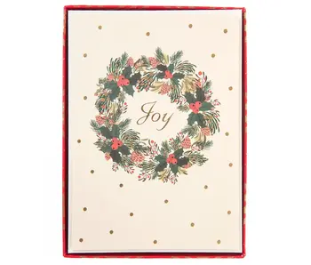 Joy Wreath Holiday Boxed Cards