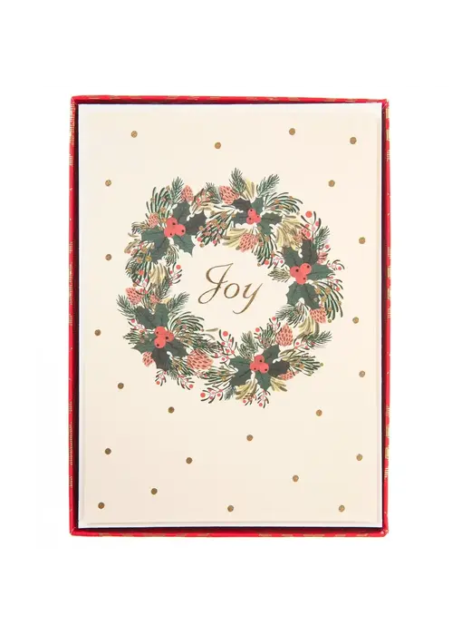 Joy Wreath Holiday Boxed Cards