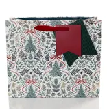 Graphique De France Bow Trees Holiday Medium Gift Bag