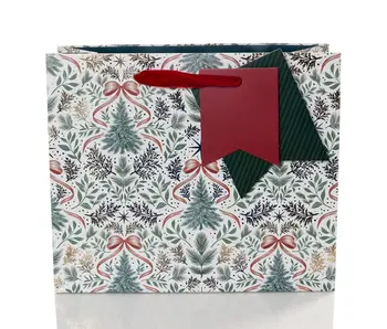 Bow Trees Holiday Medium Gift Bag