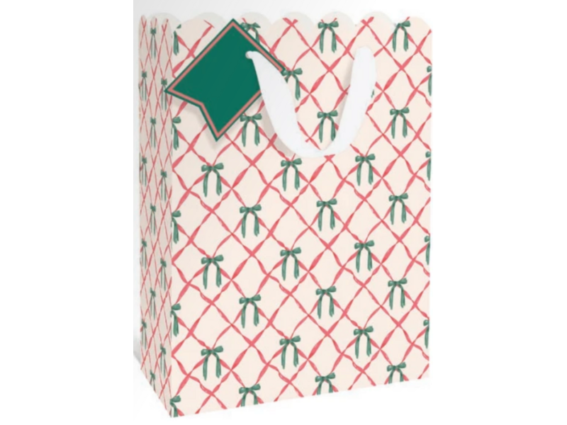 Graphique De France Bows Holiday Large Gift Bag