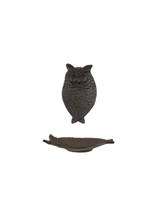 Decorative Cast Iron Owl Shaped Dish