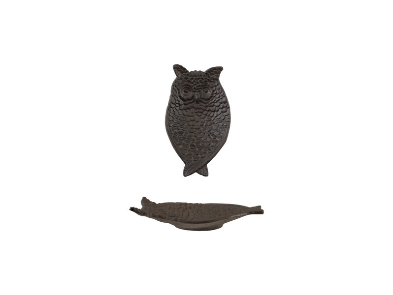 Creative Co-OP Decorative Cast Iron Owl Shaped Dish