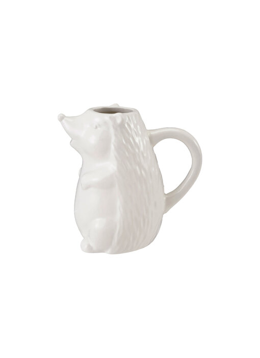 12 oz. Ceramic Hedgehog Shaped Creamer, White