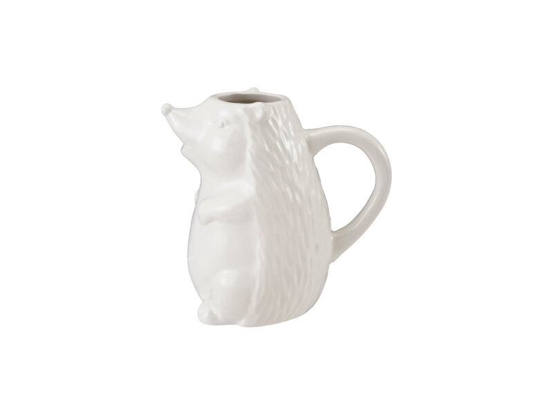 Creative Co-OP 12 oz. Ceramic Hedgehog Shaped Creamer, White