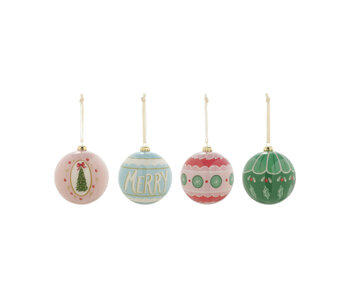 Decoupage Ball Ornament with Holiday Image/Word, 4 Styles ©
