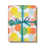 Red Cap Cards Birthday Balloons Birthday Wrapping Paper - 3 sheets