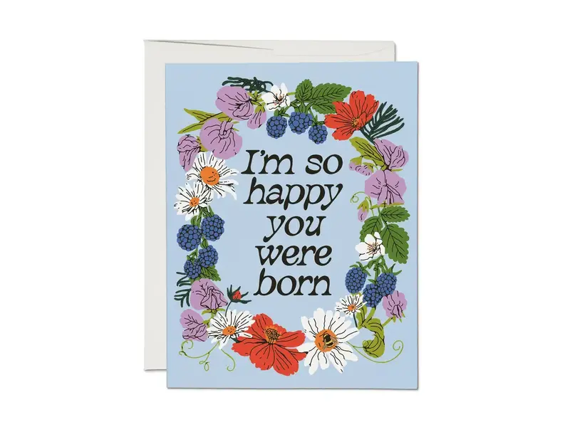 Red Cap Cards Full Circle Greeting Card
