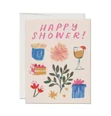 Red Cap Cards Joyful Shower Greeting Card