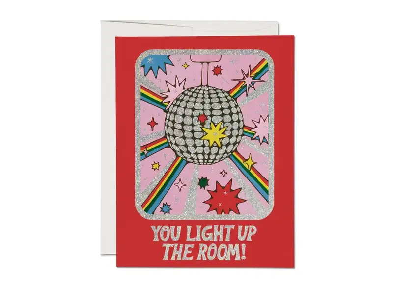 Red Cap Cards Light Up The Room Card