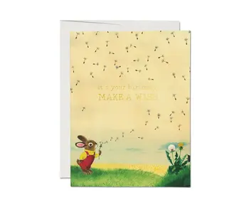 Richard Scarry Bunny and Dandelion Greeting Card