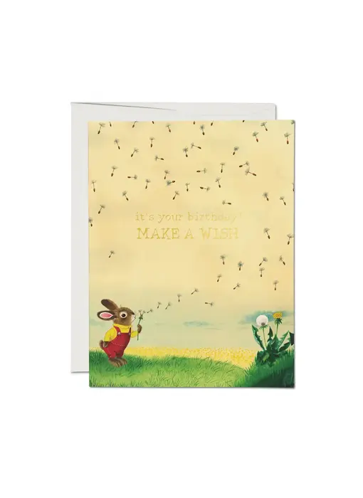Richard Scarry Bunny and Dandelion Greeting Card