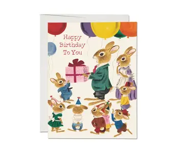Richard Scarry Rabbit Party Greeting Card