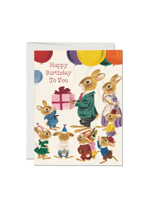 Richard Scarry Rabbit Party Greeting Card